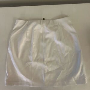 Abercrombie & Fitch White Vegan Leather Mini Skirt